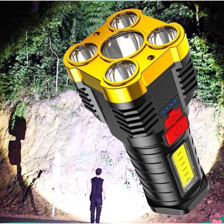 Đèn Pin Siêu Sáng Đèn Pin Cầm Tay Chắc Chắn 4 Chế Độ Sáng Chống Thấm Nước, ASAKI OFFICIAL