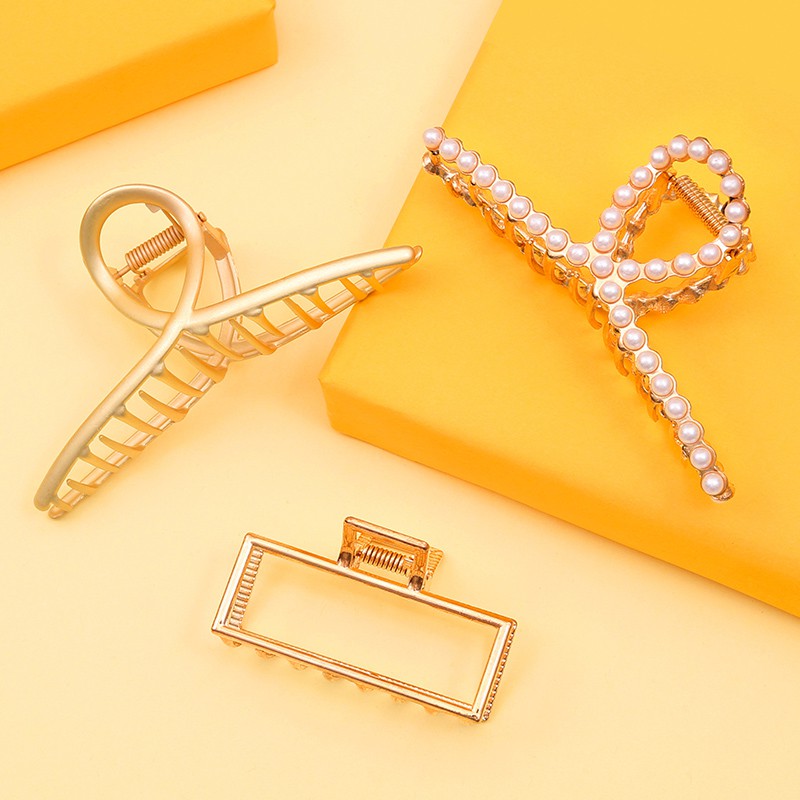Kẹp tóc hình đuôi cá đính ngọc trai nhân tạo phong cách Hàn Quốc dành cho nữ