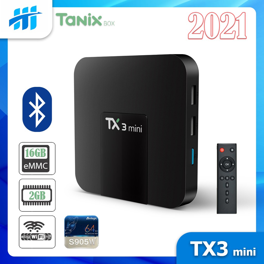 ☃Android Tivi Box TX3 mini - 2G Ram và 16G bộ nhớ, Bluetooth, AndroidTV 9 Phiên bản 2021