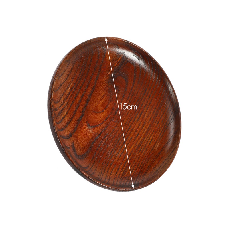 Đĩa Gỗ Trơn Mượt Hình Tròn Đựng Bánh Mì / Gia Vị Tiện Dụng Cho Nhà Bếp
