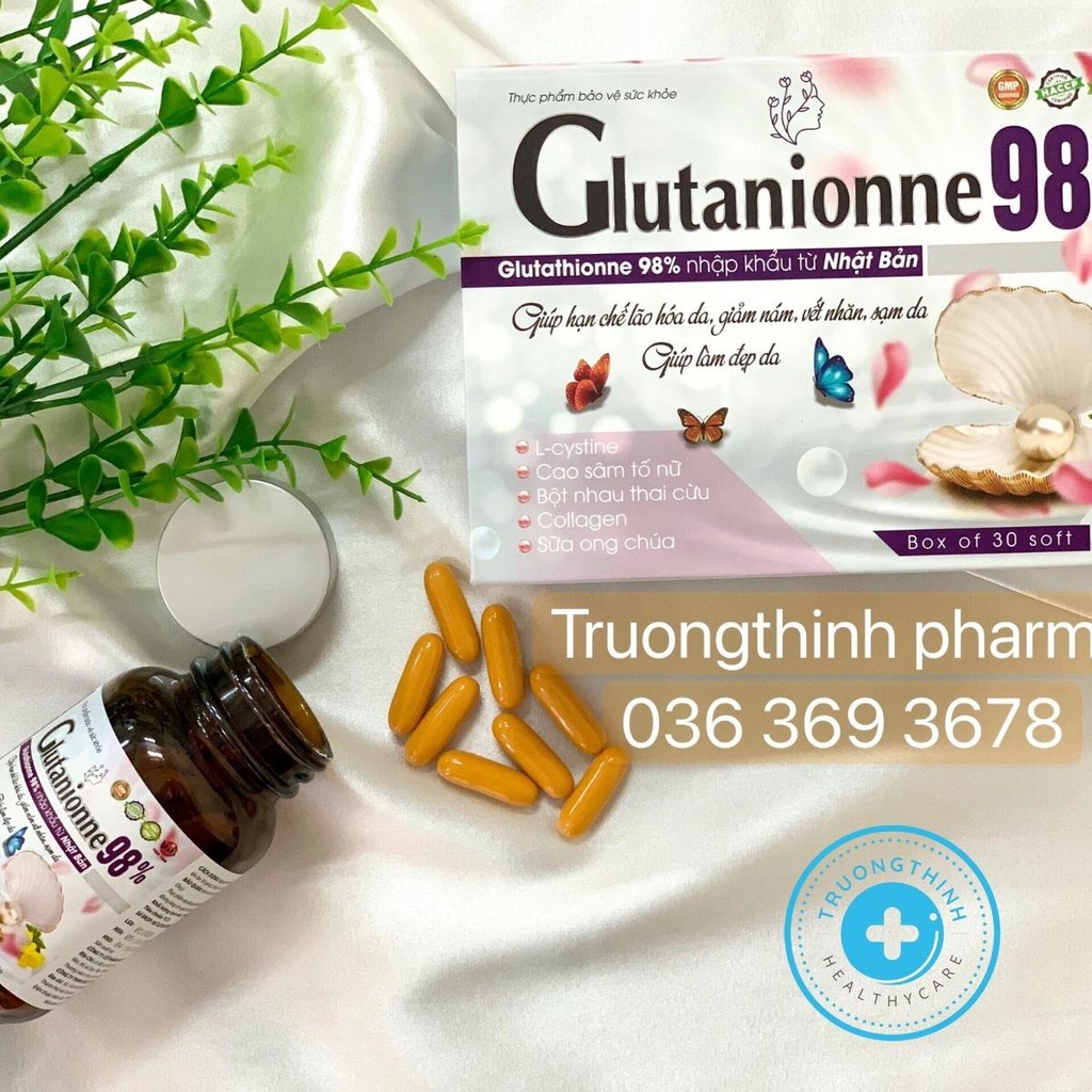 Glutathione 98%,viên uống trắng da Glutathione, viên uống glutathione 98%