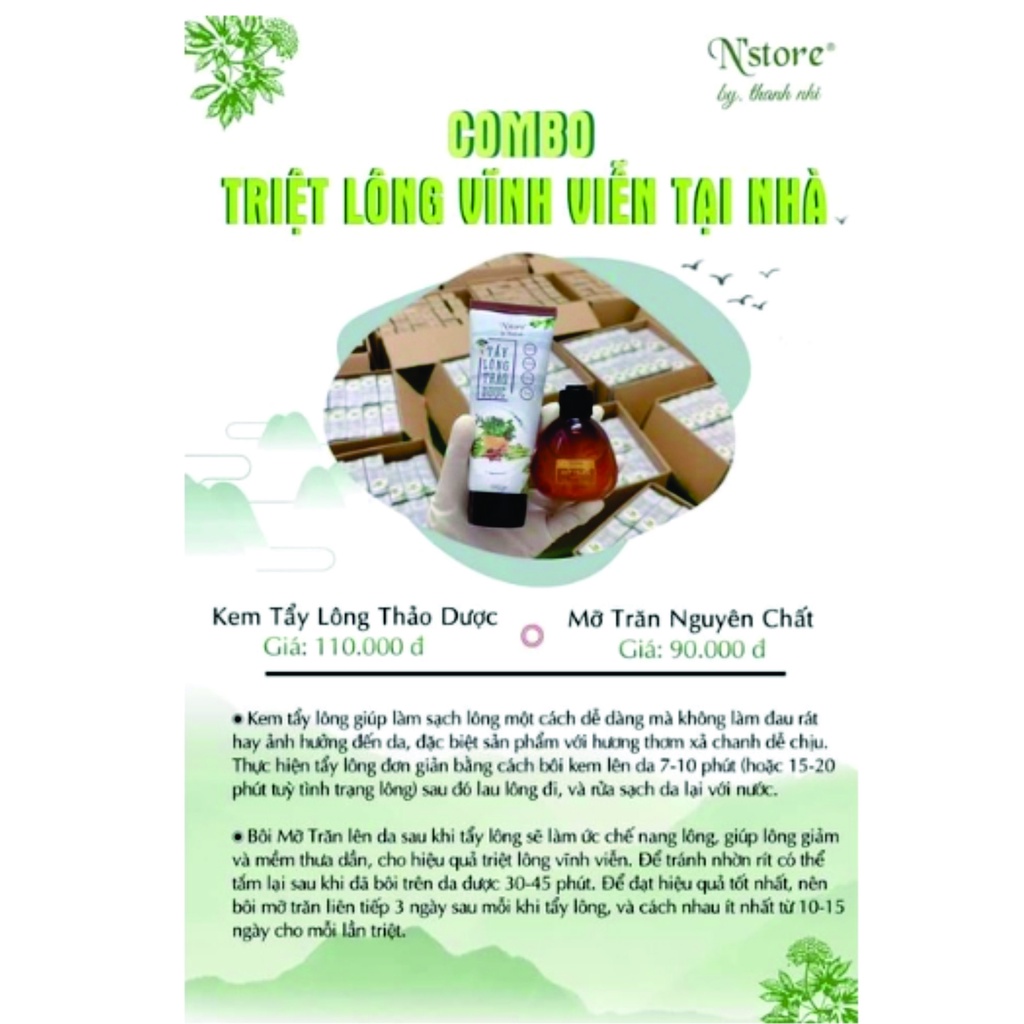 Kem tẩy lông thảo dược N'store | BigBuy360 - bigbuy360.vn