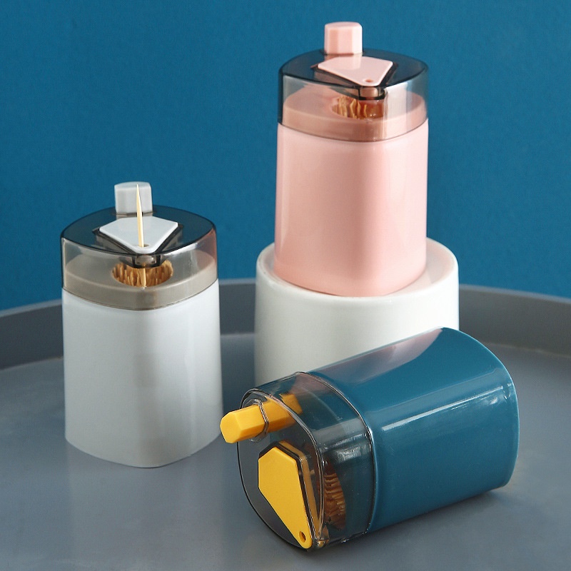 Hộp Đựng Tăm Thông Minh Tự Bật - Lọ Đựng Tăm - Hũ Đựng Tăm Xỉa Răng Thiết Kế Nhỏ Gọn, Chất Liệu Nhựa Cao Cấp - Homewares