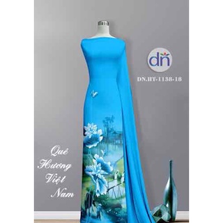 vải áo dài hoa sen