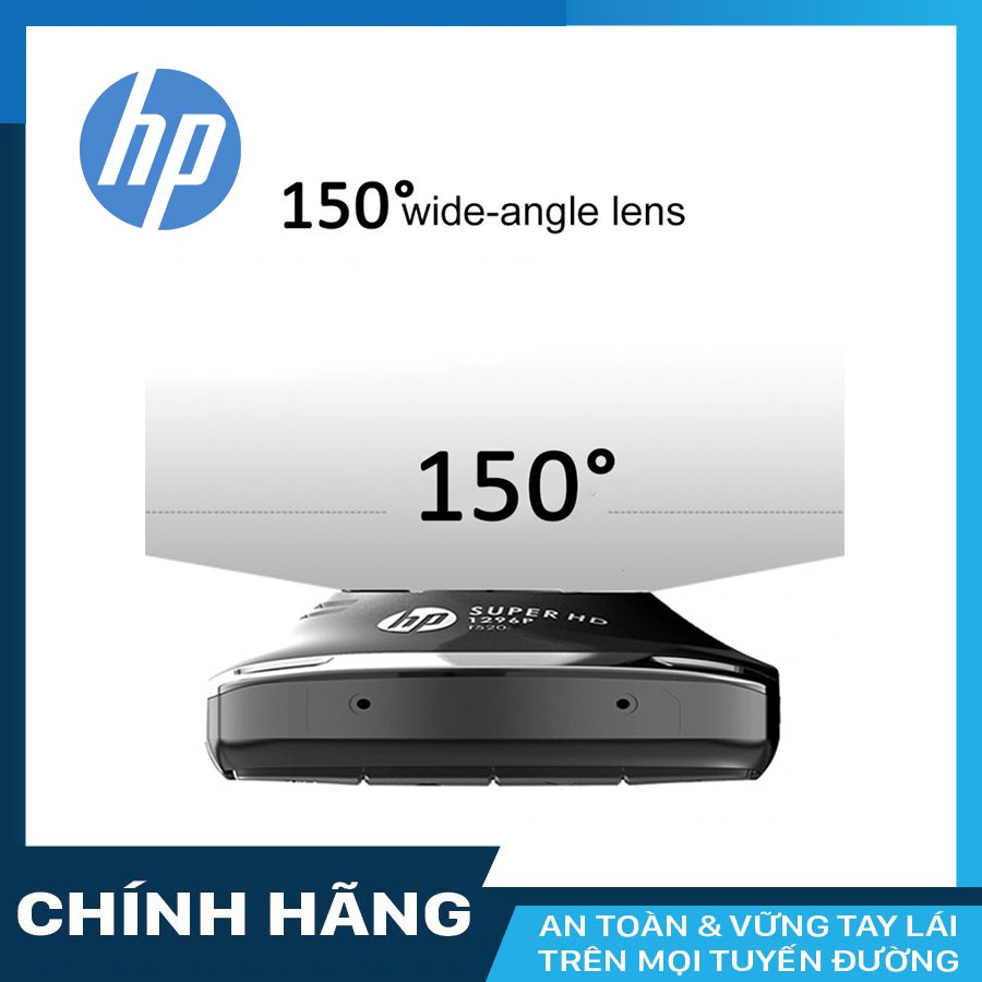 Camera hành trình HP F520 độ nét 2K + thẻ nhớ 16GB Class 10 - hàng chính hãng