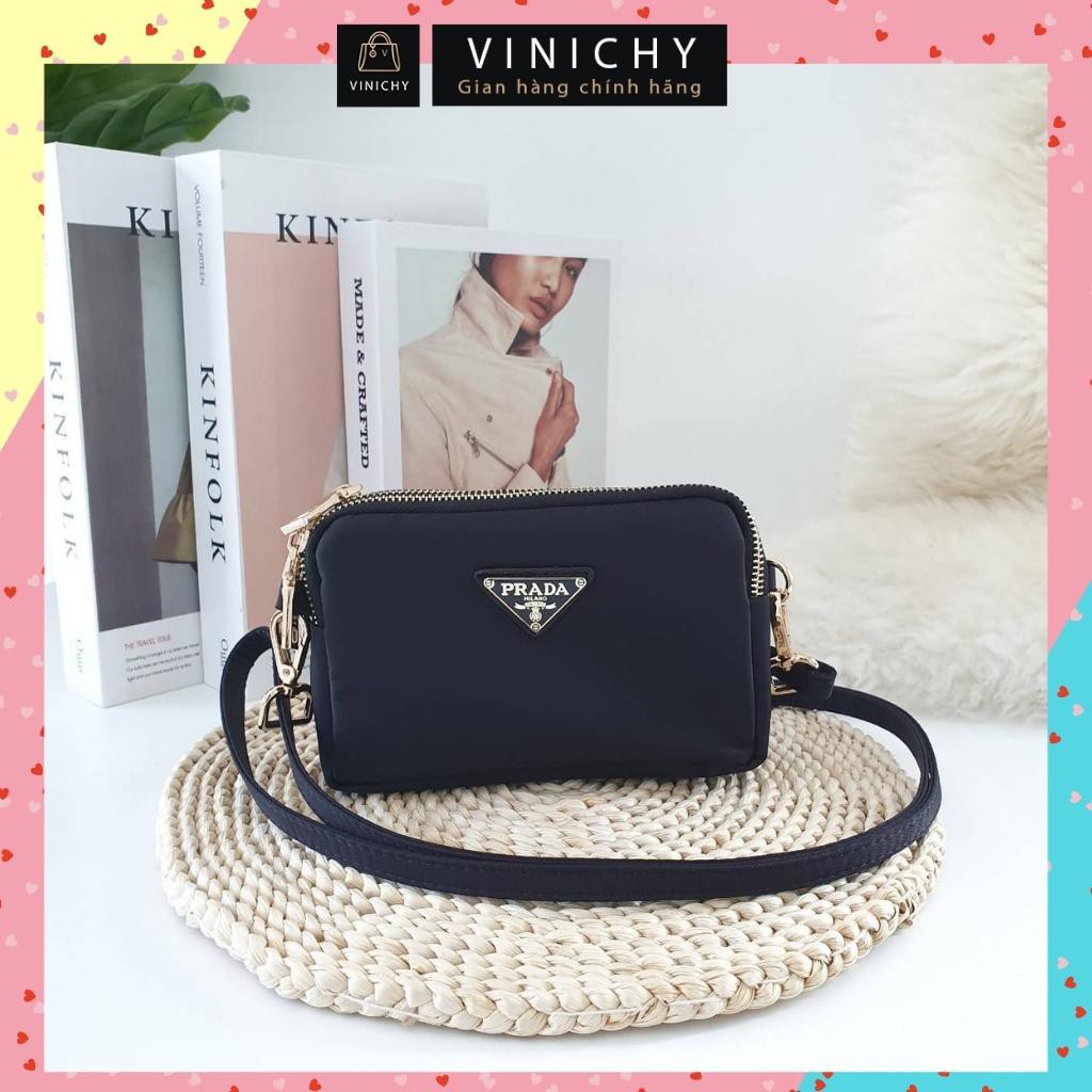 Ví nữ dài cầm tay 3 ngăn, đựng thẻ, điện thoại, túi đeo chéo đi chơi, học VINICHY, da đẹp cao cấp size 20cm HA110