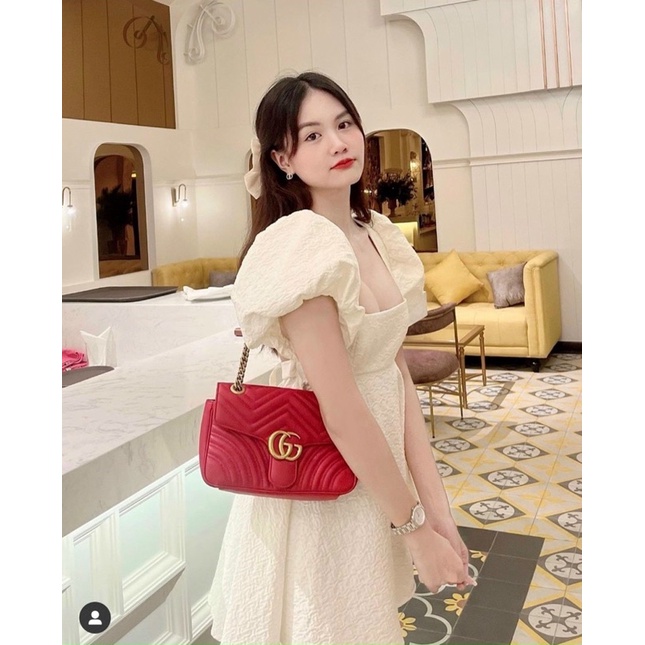 Đầm baby doll nơ lưng cổ vuông