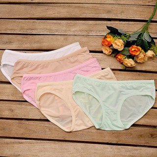 [SIÊU RẺ] Set 10 quần lót nữ thun lạnh trơn màu size dưới 55kg mặc