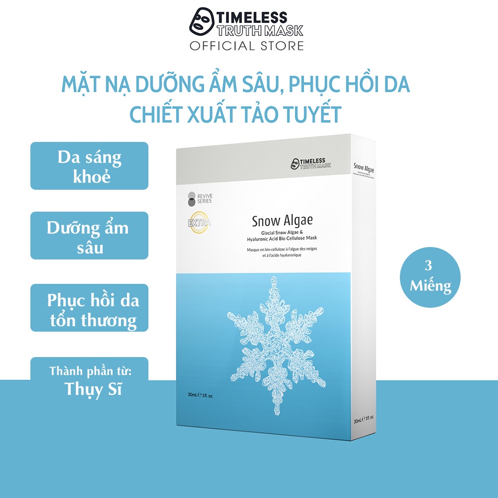 Mặt nạ dưỡng ẩm, phục hồi da chiết xuất Tảo Tuyết Timeless Truth Mask - Snow Algae (3 miếng x 30ml)