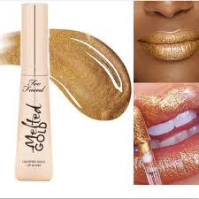 Too Faced Son Kim Tuyến Melted Gold Liquified Gold Lip Gloss