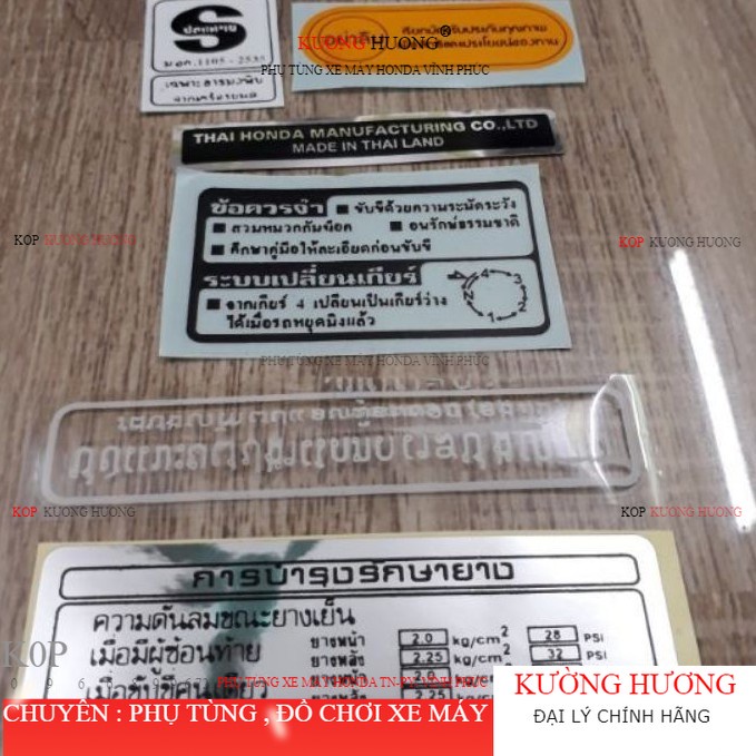 Tem thông số dream thái - loại cao cấp