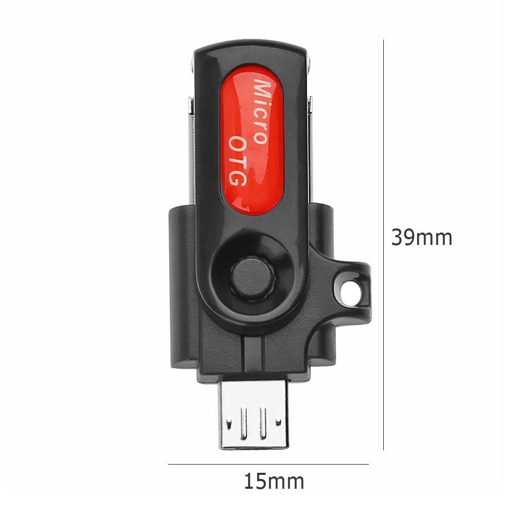 Đầu đọc thẻ nhớ USB 2 trong 1 hỗ trợ thẻ TF SD giao diện Micro USB OTG phổ biến cho điện thoại laptop