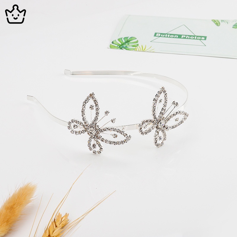 Cài Tóc Hình Bướm Đính Đá Phong Cách Cổ Điển Cho Nữ JP6