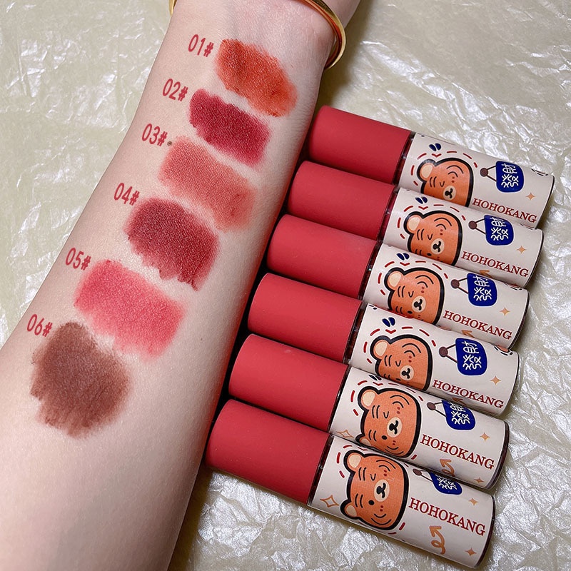 Son Lì Chống Thấm Nước Thiết Kế Vỏ Son Hình Chú Hổ Dễ Thương