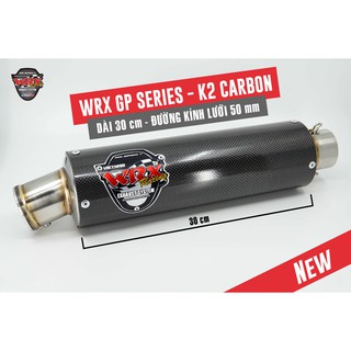 Pô WRX GP K2 tròn - Carbon