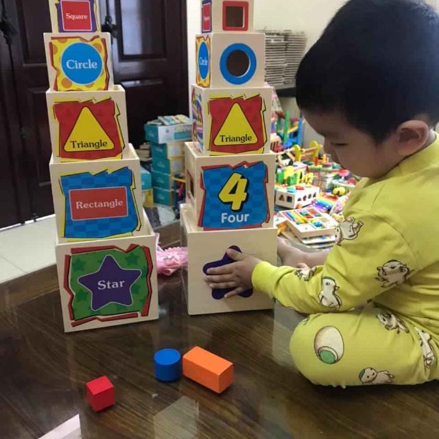 [ ĐỒ GỖ XUẤT KHẨU] THÁP XẾP CHỒNG CHO BÉ