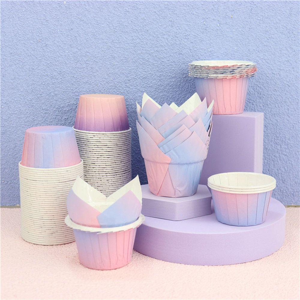 KRNY Set 50 Cốc Giấy Làm Bánh Cupcake Tiện Dụng Chất Lượng Cao
