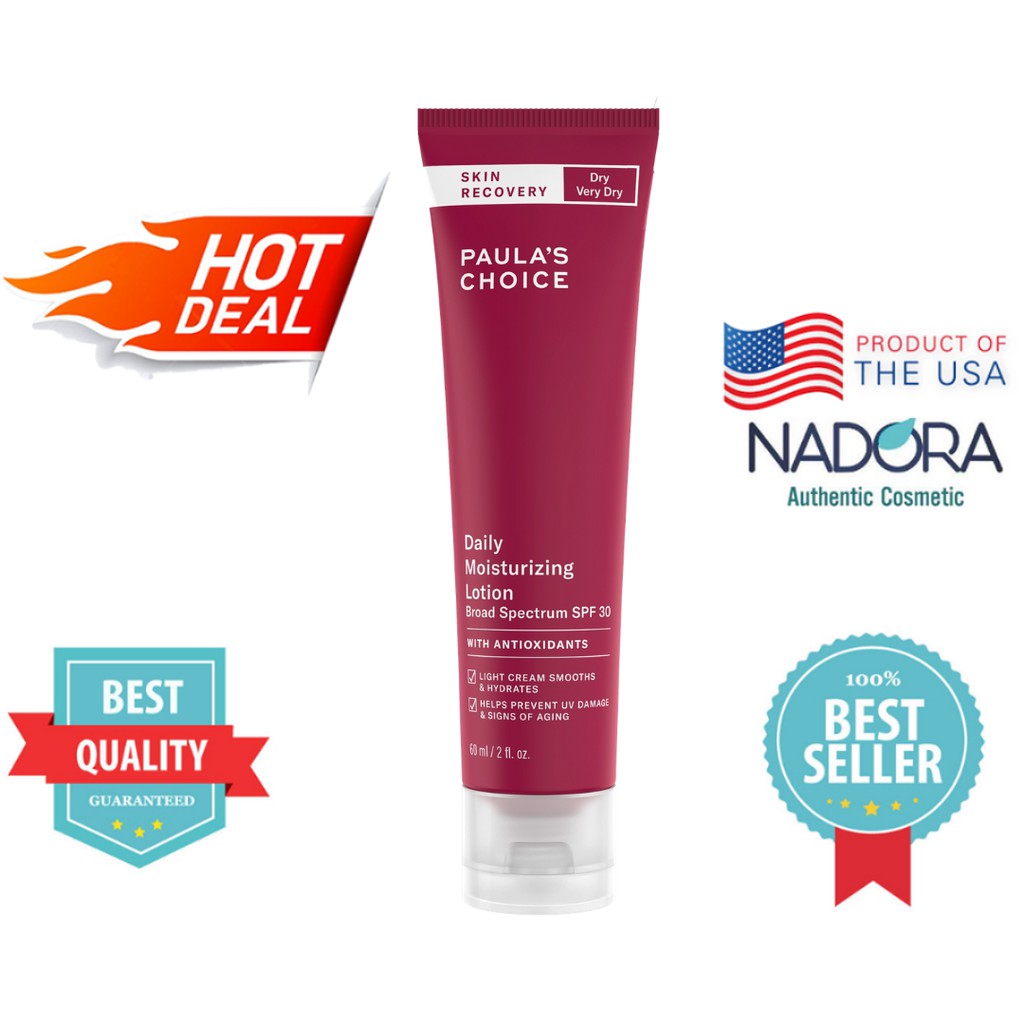 Kem dưỡng da ban ngày có chống nắng - Paulas' Choice SKIN RECOVERY Daily Moisturizing Lotion SPF 30