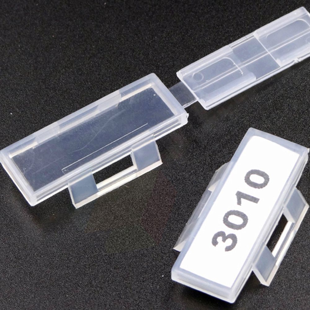 SUSANS 50PCS Waterproof Transparent Cable Labels Identification Box