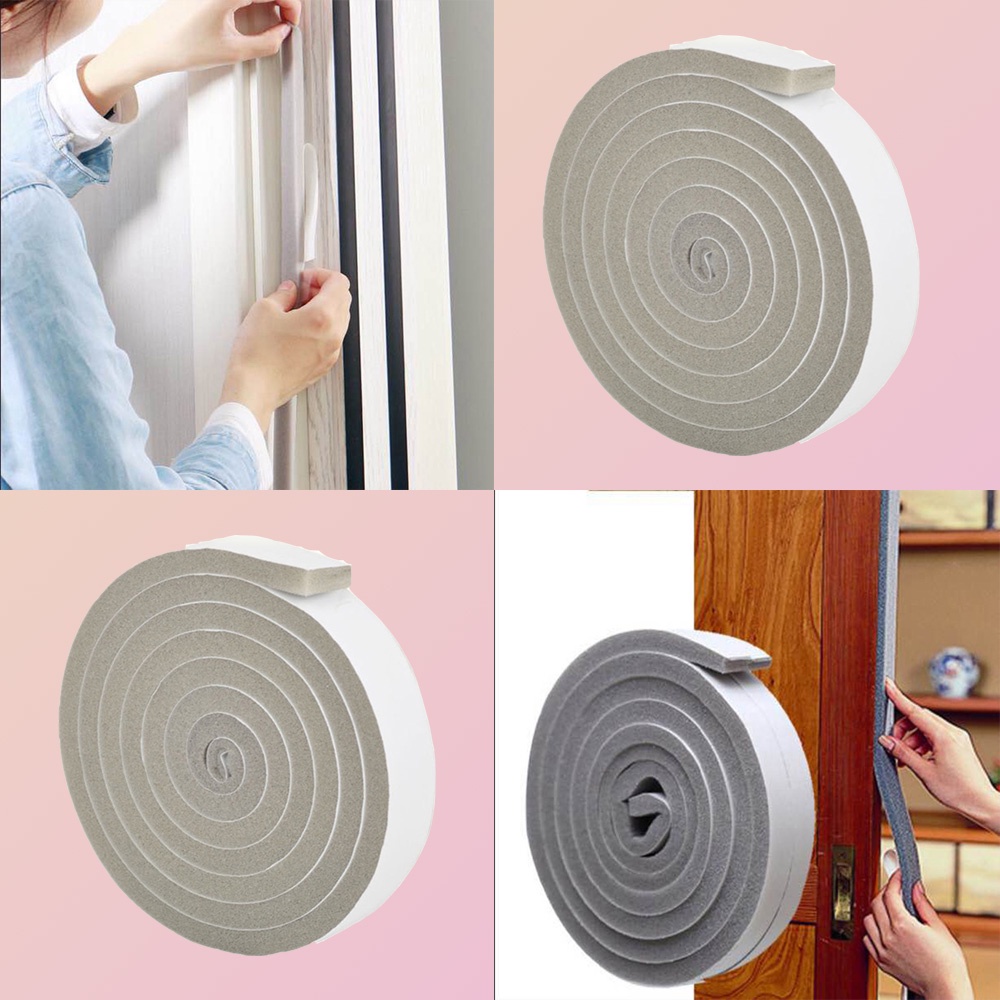 Dải Xốp Dán Viền Cửa Sổ / Cửa Ra Vào Cách Âm Chống Bụi Chống Gió Đa Năng