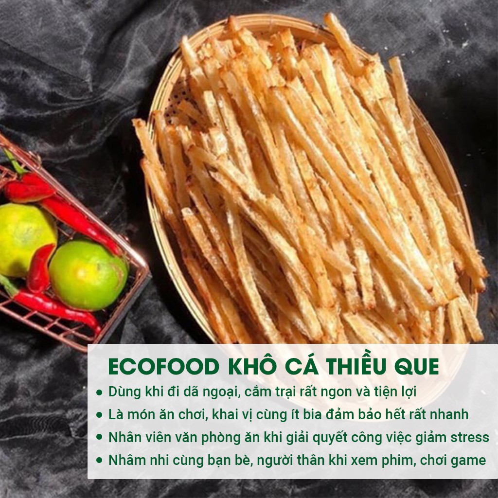 Khô Cá Thiều Que Cắt Sợi Tẩm Gia Vị 200G Ăn Liền Ecofood - Đồ Ăn Vặt Việt Nam, An Toàn Vệ Sinh Thực Phẩm