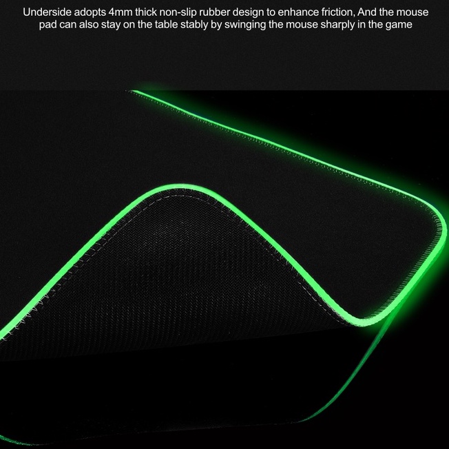 Tấm lót chuột máy tính Tấm lót chuột LEAVEN DD01 Hiệu ứng ánh sáng phát sáng RGB nhiều kích thước Tấm lót chuột chơi gam