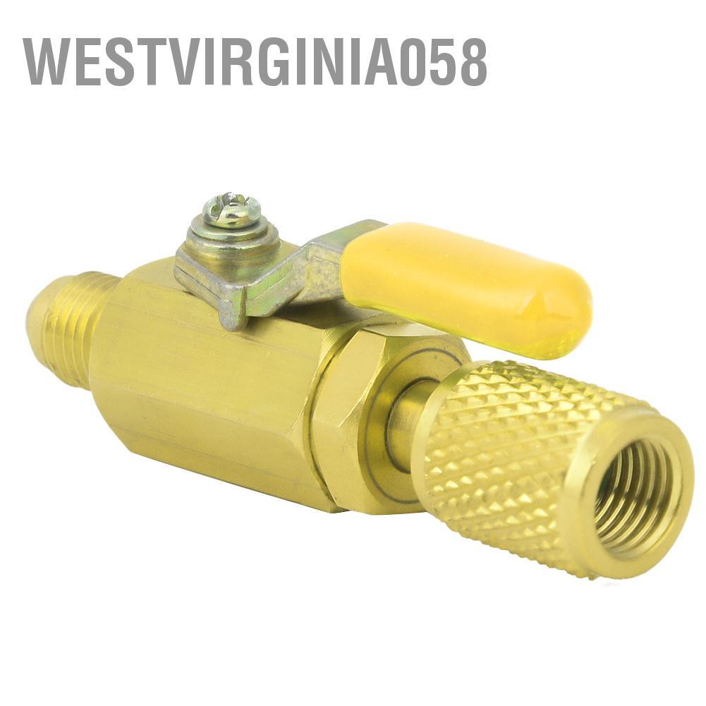 Westvirginia058 Westvirginia058 Van ngắt thủ công bằng đồng thau thẳng 1 / 4in R410A R134A R12 cho thiết bị làm lạnh