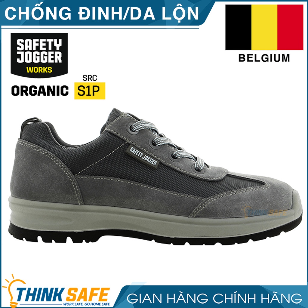 Giày bảo hộ lao động nam nữ Jogger Organic S1P SRC, giày chống đinh dùng cho nam và nữ - Thinksafe