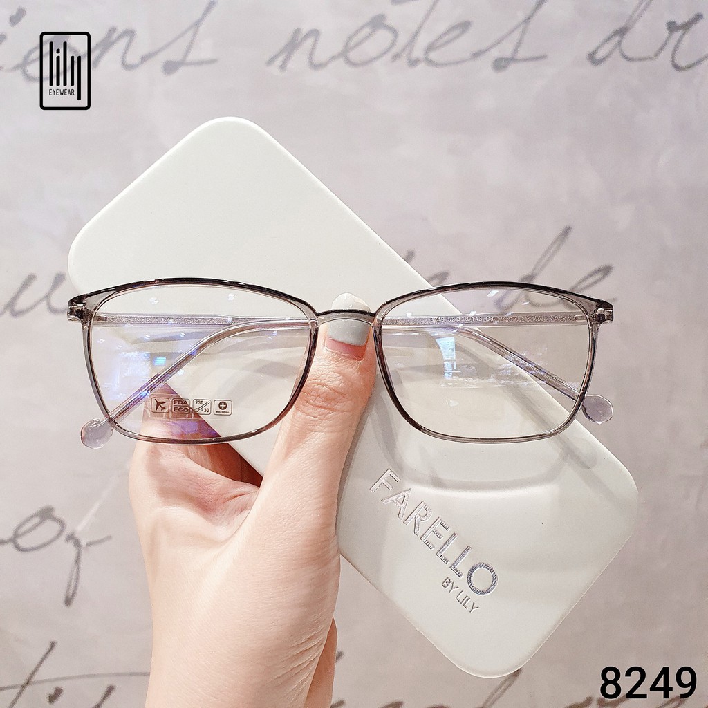 Gọng kính mắt thời trang Lilyeyewear vuông nhựa dẻo, thanh mảnh nhiều màu độc đáo 8249 | BigBuy360 - bigbuy360.vn