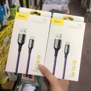 Cáp tự ngắt type C sạc đầy pin tự ngắt dây dù Baseus