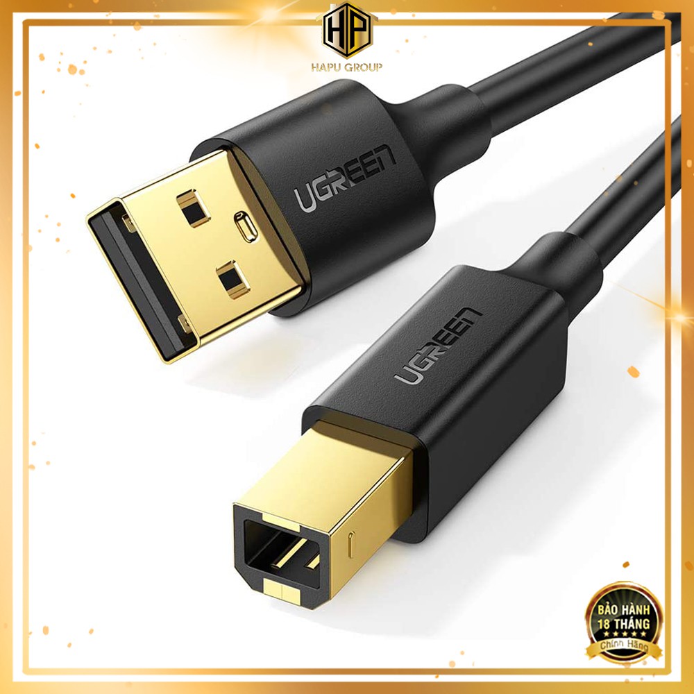 Cáp máy in dài 1.5m đến 5M chuẩn USB 2.0 Ugreen chính hãng - Hapugroup