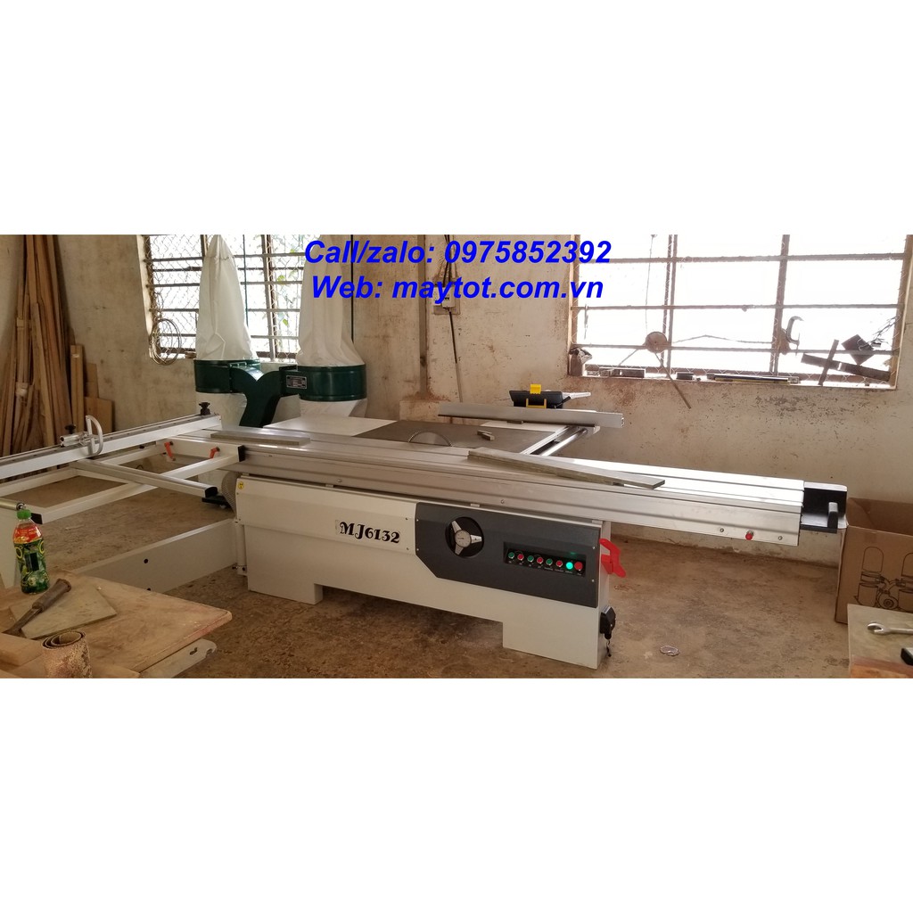 Máy cưa bàn trượt MJ6132 + máy hút bụi 3kW