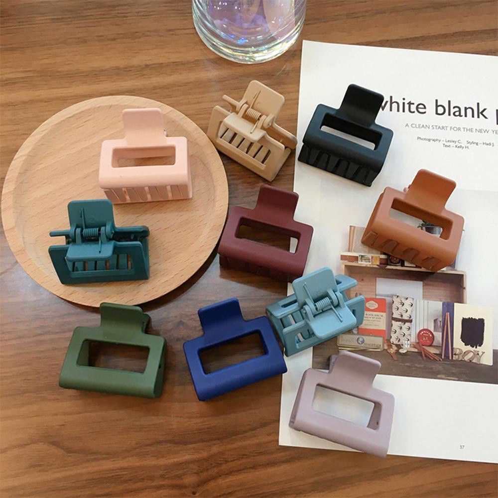 Kẹp Tóc Càng Cua Hình Vuông Nhiều Màu Thời Trang Thanh Lịch Cho Nữ