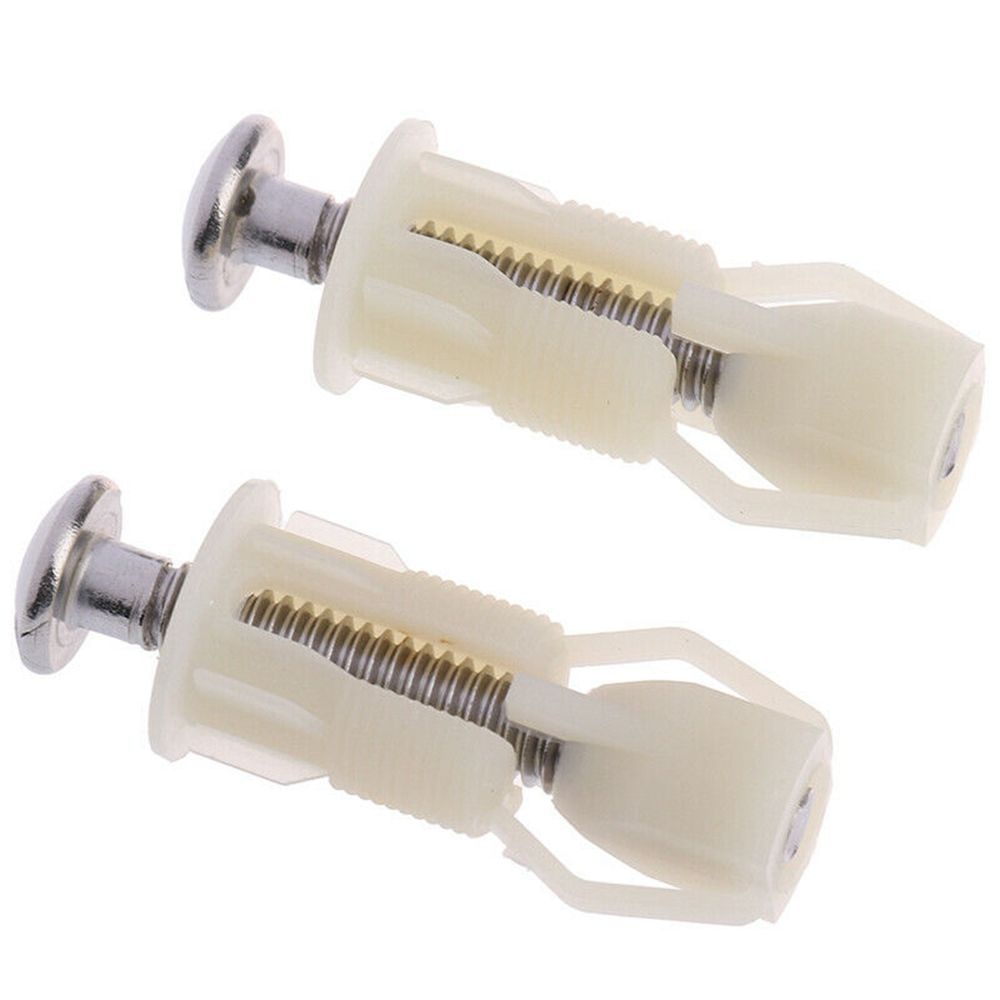 Set 2 chốt vít chất liệu thép không nylon gắn bản lề thủ công cho bồn nhà vệ sinh phụ kiện sửa chữa tiện dụng nhiều màu