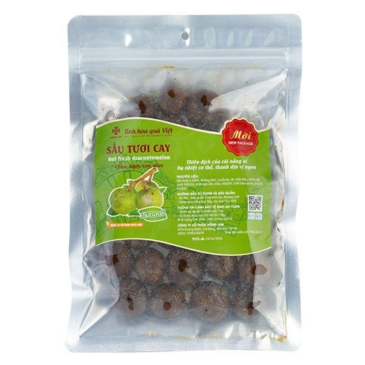 Ô mai (xí muội) sấu tươi cay Hồng Lam dạng hộp (200gr, 300gr, 500gr), gói (300gr). Hương vị chua, cay, giòn