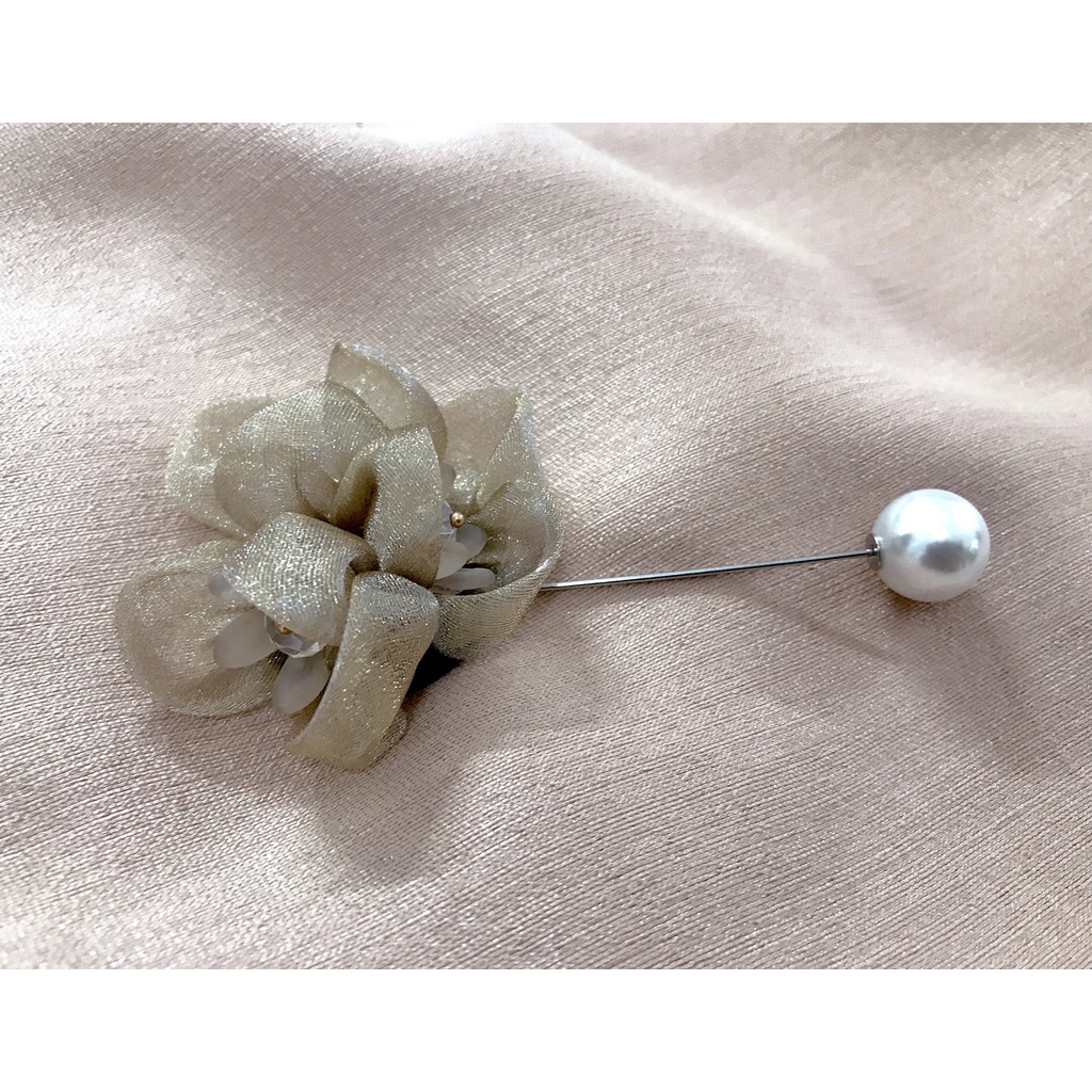 Ghim Cài áo hoa xiên ngọc