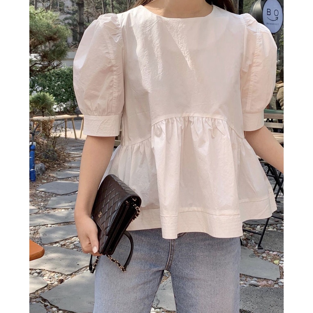 SUXI Áo nữ tay ngắn có dây buộc thời trang quyến rũ