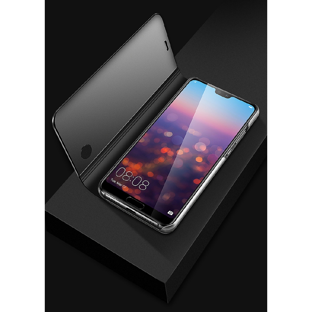 Ốp Lưng Nắp Gập Màu Trơn Có Mặt Gương Phía Trước Cho Xiaomi Redmi Note 5 6 7 8 Pro 5a 3 4 4x 5pro 6pro 7pro 8pro Redmi Note 9pro 9s 9pro Max