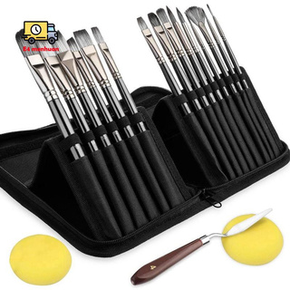 Set 15 cọ vẽ tranh màu nước acrylic chuyên nghiệp