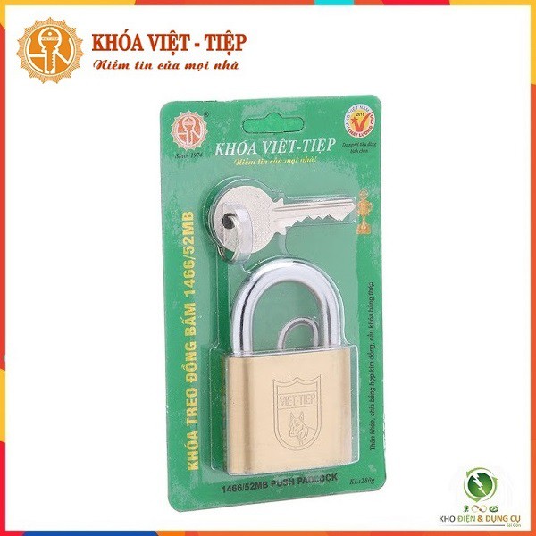 KHÓA CỬA VIỆT TIỆP TREO ĐỒNG BẤM 1466/52MB ( CHỊU VA ĐẬP TỐT )