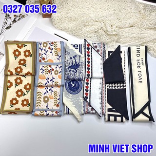Khăn lụa choàng cổ dáng dài đa năng thời trang hàn quốc