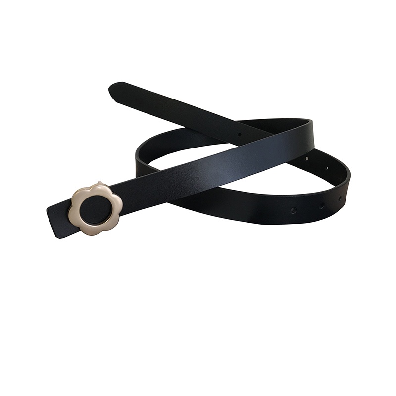 Thắt Lưng Da PU Đính Hoa Kiểu Harajuku Đơn Giản Dễ Phối Đồ