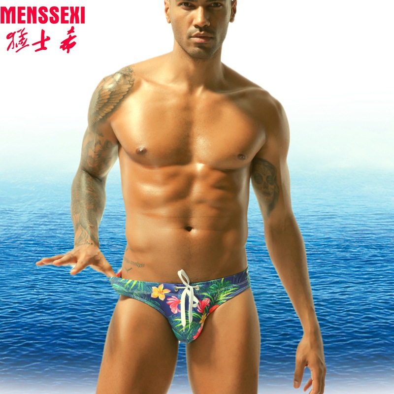 Quần Bơi Eo Thấp In Họa Tiết Màu Sắc Trẻ Trung Cho Nam U001