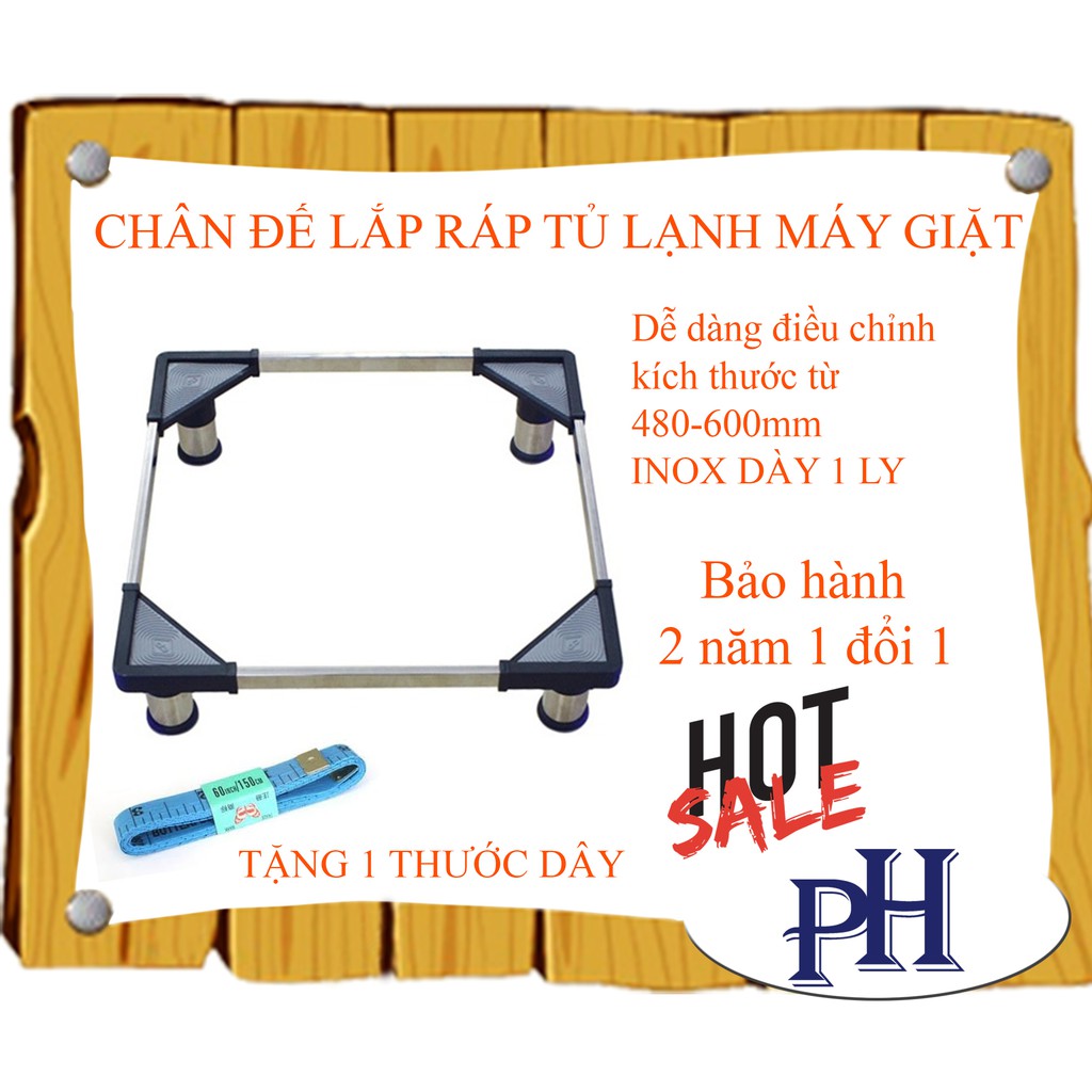 Chân đế lắp ráp inox tủ lạnh máy giặt