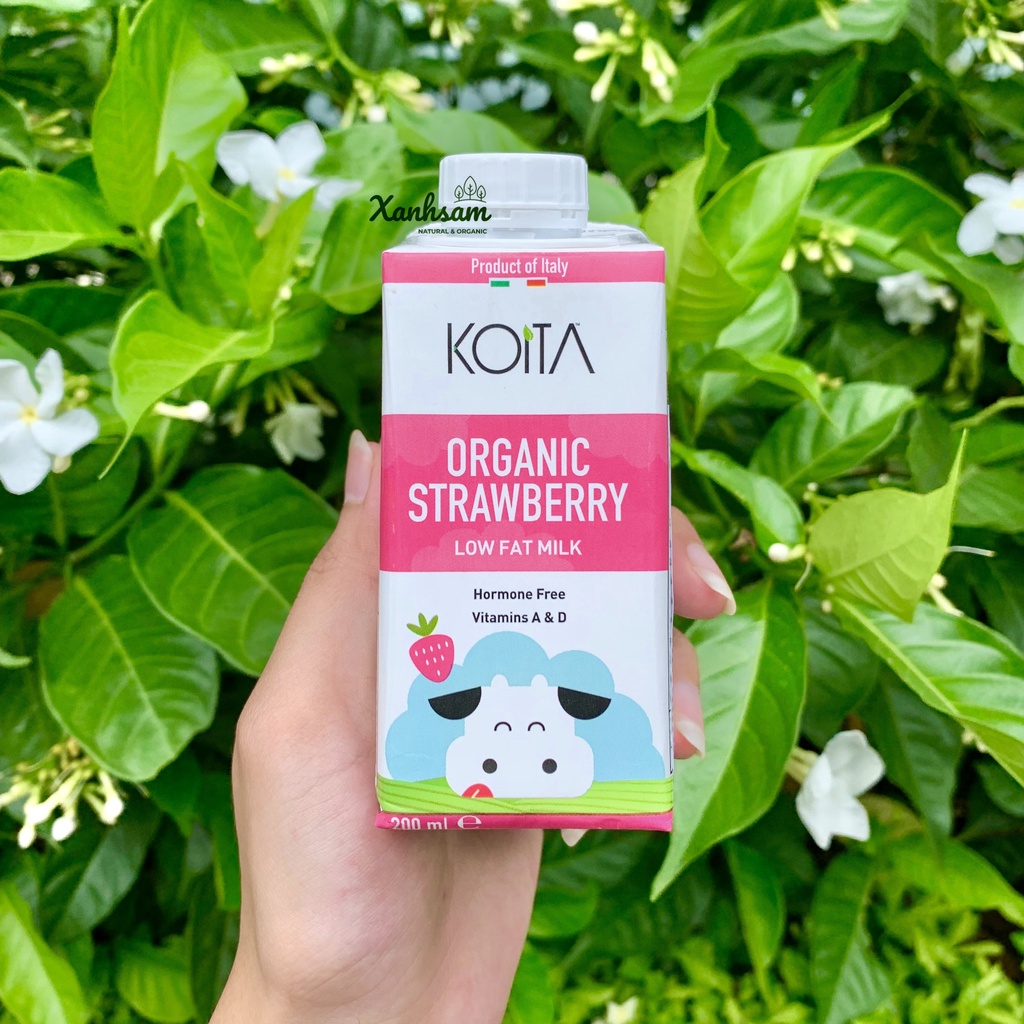 Sữa Bò Hữu Cơ Koita 200ml SOCOLA, DÂU, NGUYÊN KEM  - XanhSam Organic