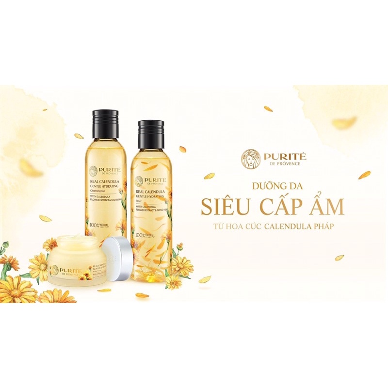 Gel Rửa Mặt Purité Dưỡng Ẩm Chứa Hoa Cúc Calendula THẬT từ Pháp - Làm dịu và giữ ẩm sâu | BigBuy360 - bigbuy360.vn