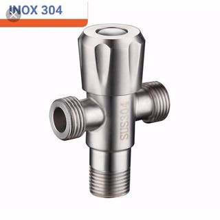 [FREESHIP] ĐẦU CHIA VÒI NƯỚC INOX 304 1 RA 2, 1 RA 3 CÓ NẮP ĐẬY