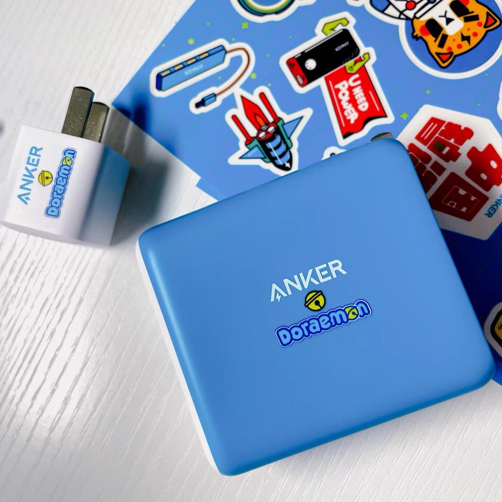 Sạc dư phòng ANKER Doraemon  5000mAh sạc nhanh PD 18W 2 in 1 PowerCore Fusion - A1624  Doremon AnkerShop