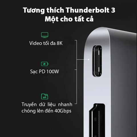 Hub chuyển chính hãng Dual USB-C to HDMI+ USB 3.0 + Card Reader + Type C Ugreen 80856