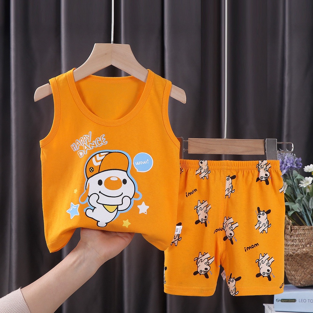 Bộ ba lỗ cotton cho bé hàng qc mềm mát